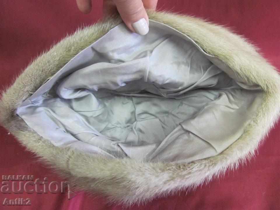 50's Old Ladies Mink Hat PETERS HARBURG - 6 50's Old Ladies Mink Hat PETERS HARBURG - 6