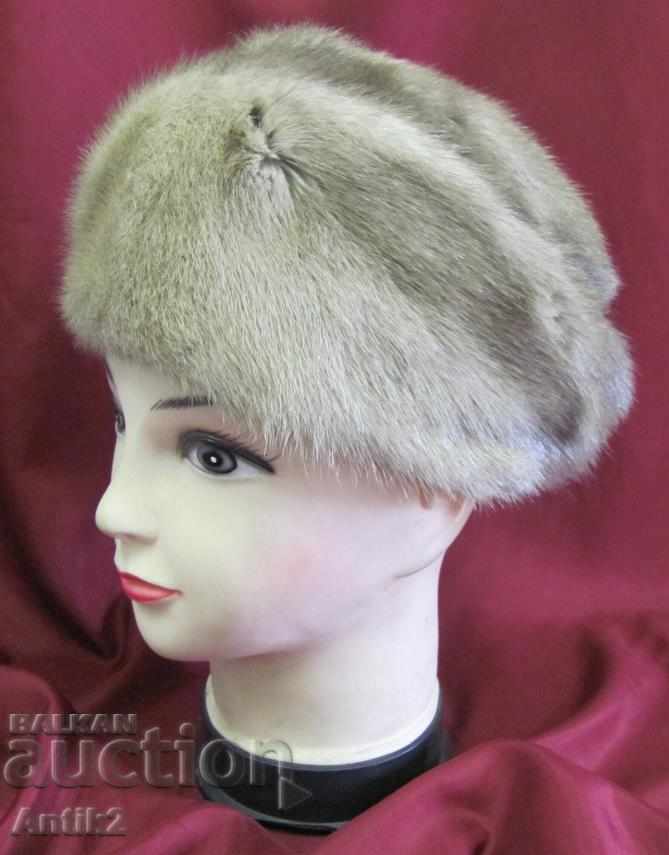 50's Old Ladies Mink Hat PETERS HARBURG - 7 50's Old Ladies Mink Hat PETERS HARBURG - 7