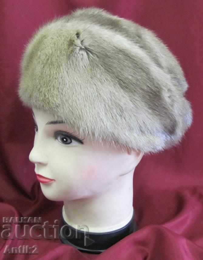 50's Old Ladies Mink Hat PETERS HARBURG