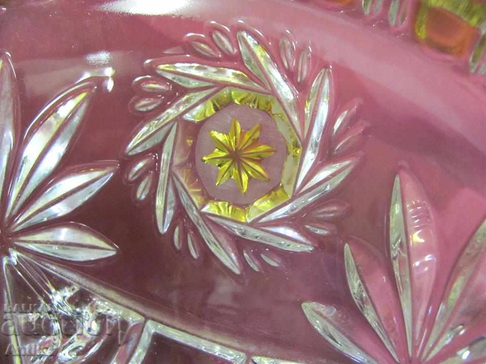 Old Crystal Glass Cup, Fruit - 5 Old Crystal Glass Cup, Fruit - 5