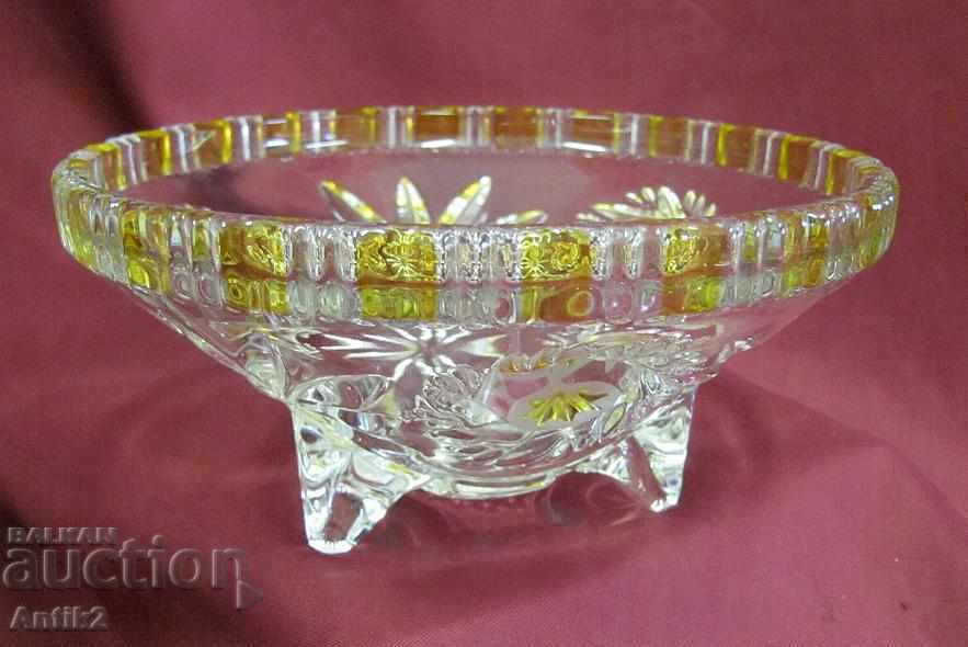 Old Crystal Glass Cup, Fruit - 6 Old Crystal Glass Cup, Fruit - 6