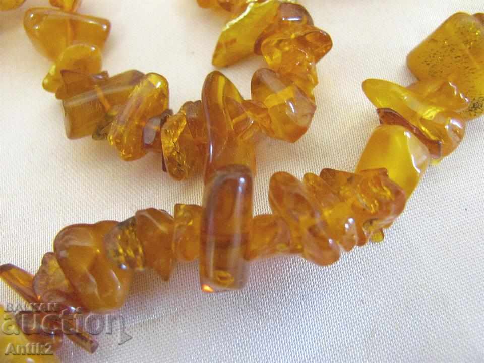 Old Natural Raw Amber Ladies Necklace - 7 Old Natural Raw Amber Ladies Necklace - 7