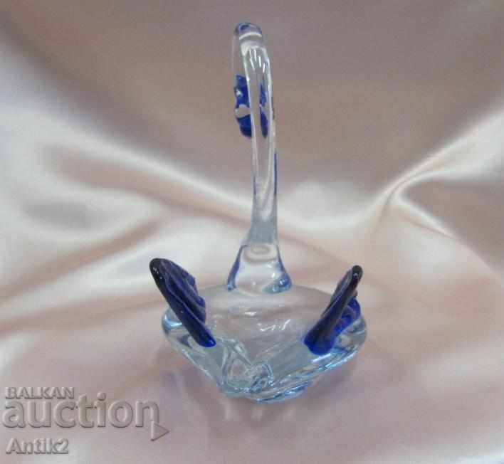 Auction Old Morano Crystal Glass Figurine Swan Auction Old Morano Crystal Glass Figurine Swan