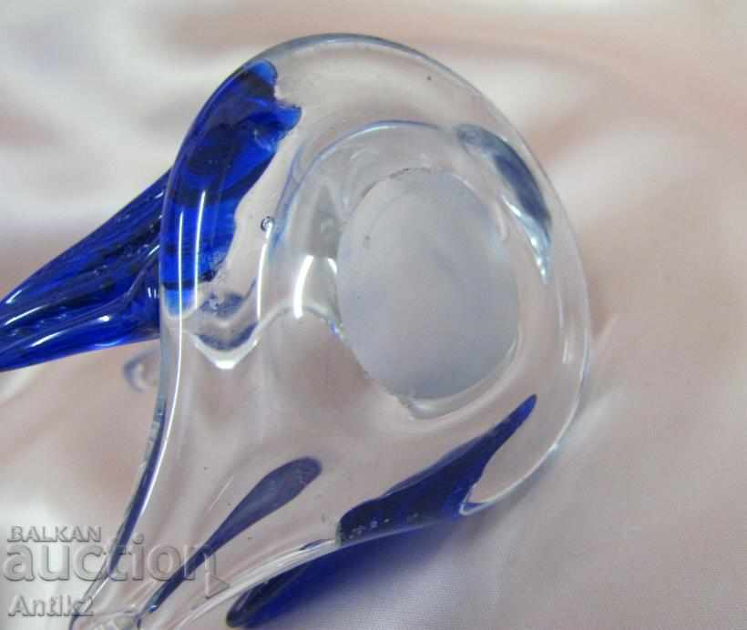 Old Morano Crystal Glass Figurine Swan - 6 Old Morano Crystal Glass Figurine Swan - 6