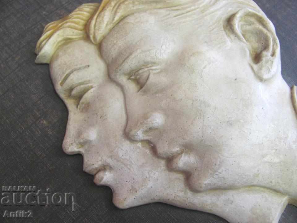 The 30th Bas-relief - Boy and Girl M.Vinarov signed with price 480.00 BGN | € 245.42 The 30th Bas-relief - Boy and Girl M.Vinarov signed with price 480.00 BGN | € 245.42