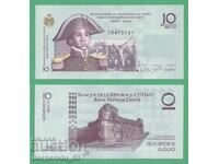 (¯`'•.¸ HAITI 10 gourde 2016 (comemorativ) UNC ¸.•'´¯)
