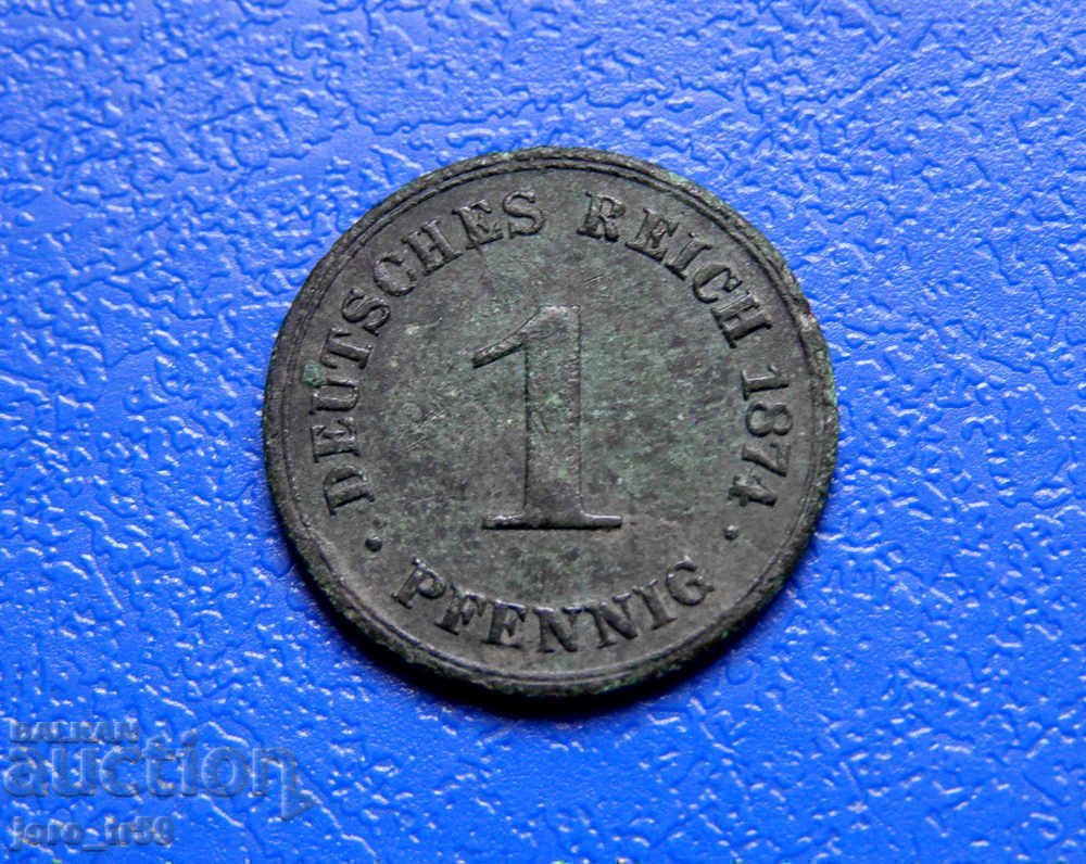 Germany 1 Pfennig 1874B