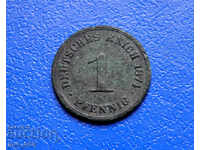 Germany 1 Pfennig 1874B