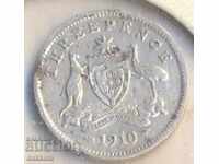 Australia 3 pence 1910, argint