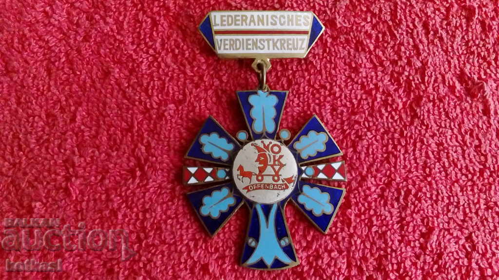 Σταυρός Αξίας LEDERANISCHES VERDIENSTKREUZ OFFENBACH