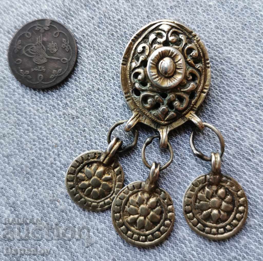 Silver Revival Jewelry Pendant Blink Headpiece with Coin