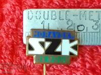 Стара масивна значка бронз игла SZK MORAVSKY BEROUN