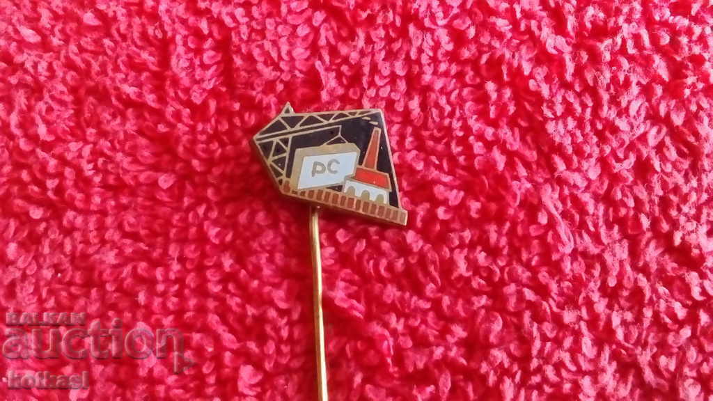 Auction Old solid bronze pin badge Construction Crane Auction Old solid bronze pin badge Construction Crane