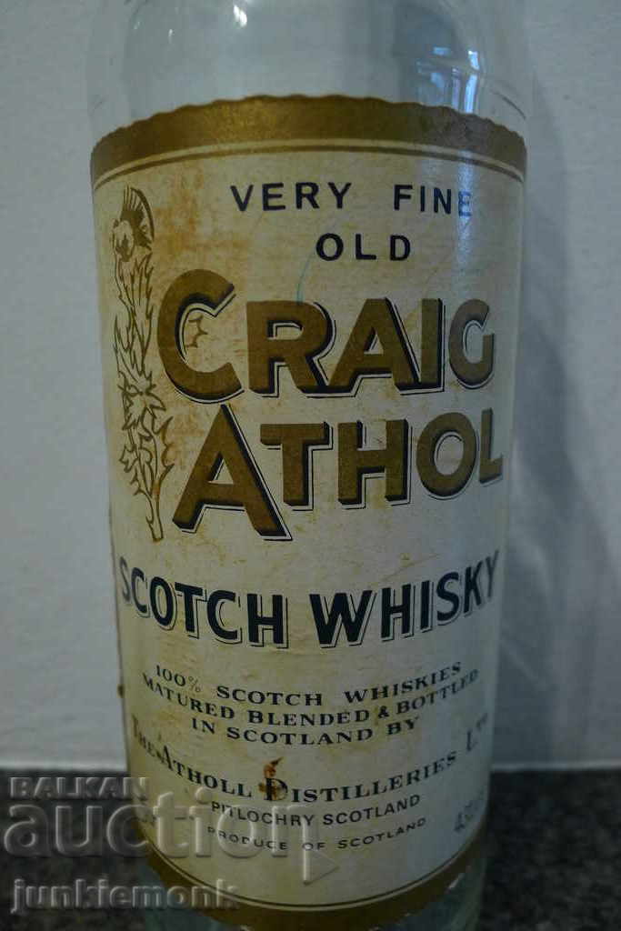 CRAIG ATHOL WHISKEY COLLECTION Bottle, 80s !!! with price 1.00 BGN | € 0.51 CRAIG ATHOL WHISKEY COLLECTION Bottle, 80s !!! with price 1.00 BGN | € 0.51