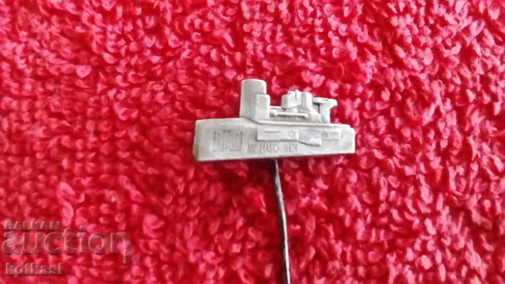 Auction  Old metal badge pin lathe master NC MASCHINEN