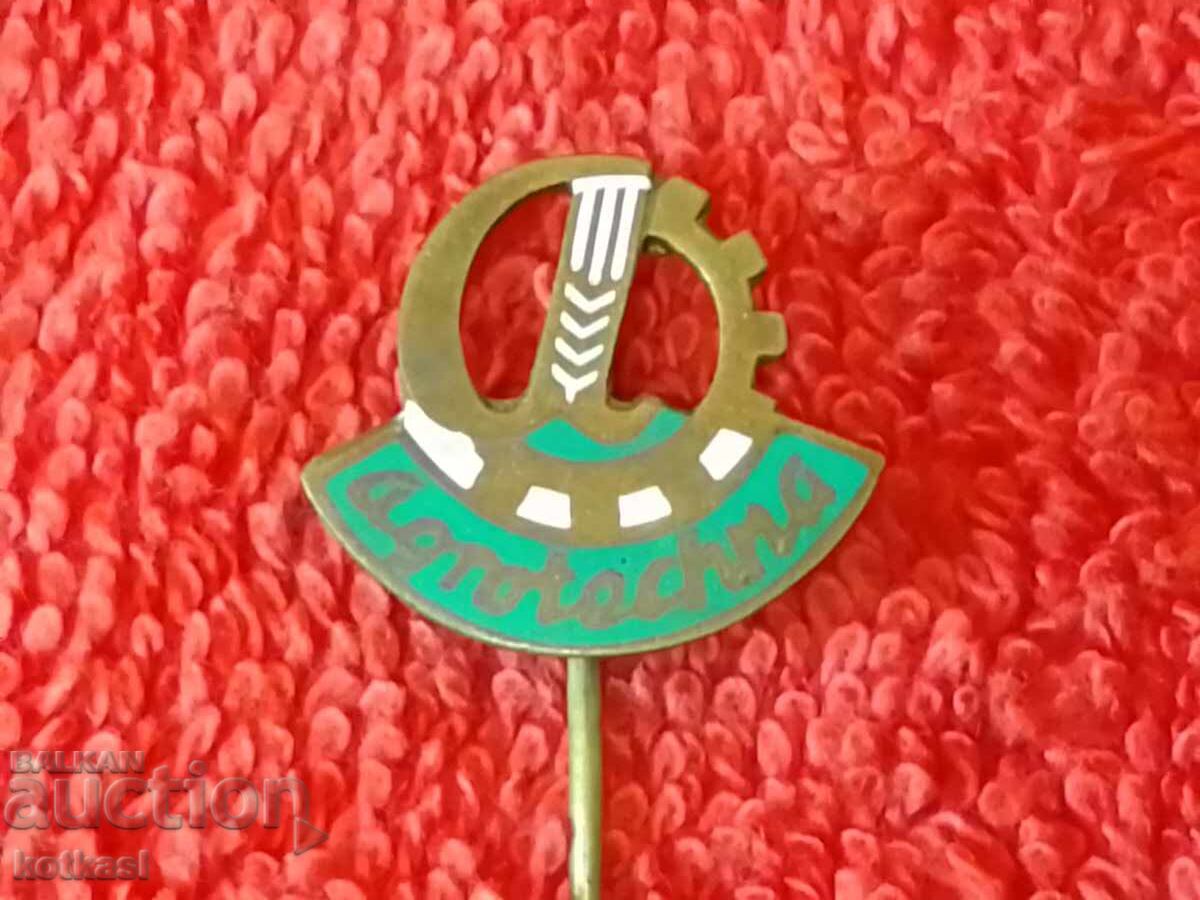 Old Agrotechna bronze pin badge - 6 Old Agrotechna bronze pin badge - 6