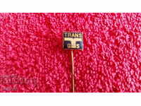Old solid bronze pin badge marked TRANS GAS
