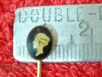 Παλαιό μικρό έμβλημα μπρούτζινη καρφίτσα γυναίκα αστέρι SONP