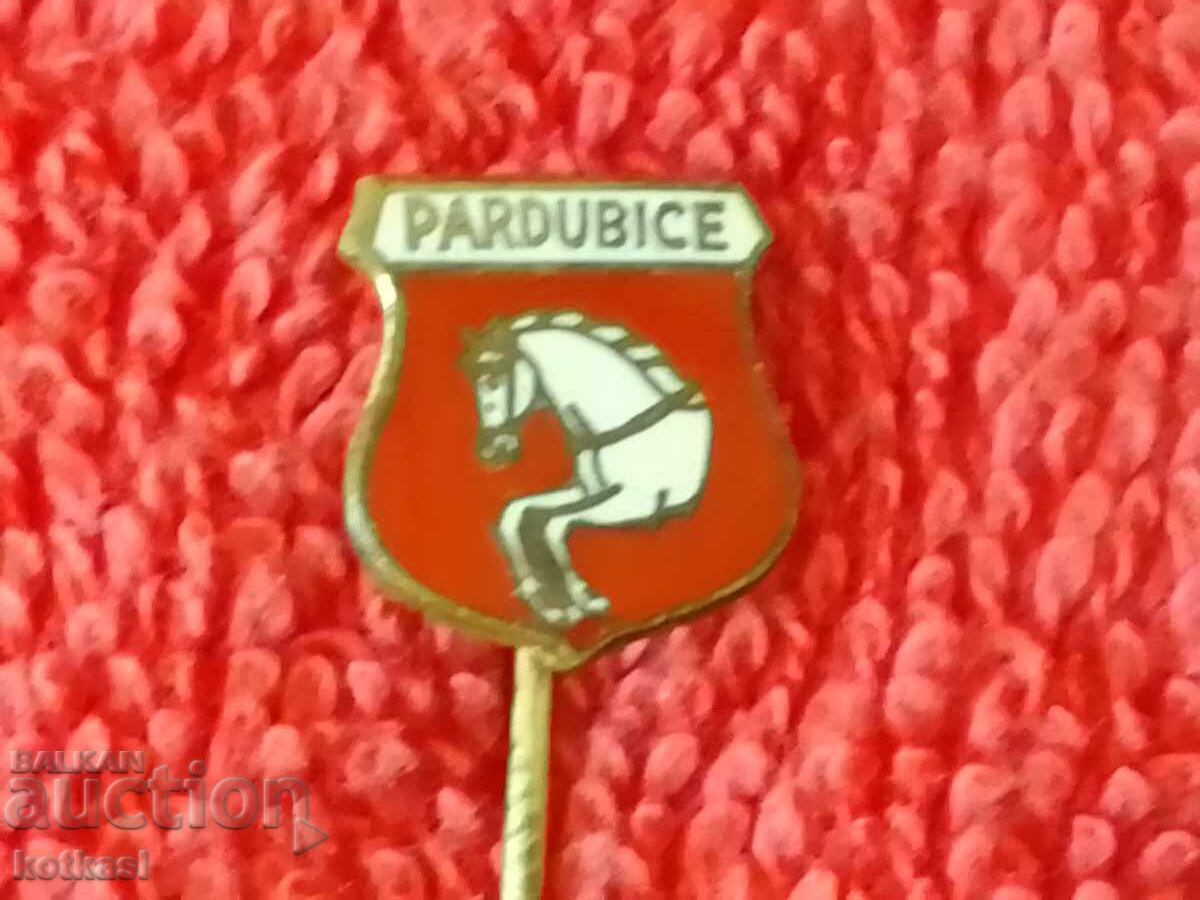 Стара значка бронз игла Кон спортна град PARDUBICE - 6 Стара значка бронз игла Кон спортна град PARDUBICE - 6