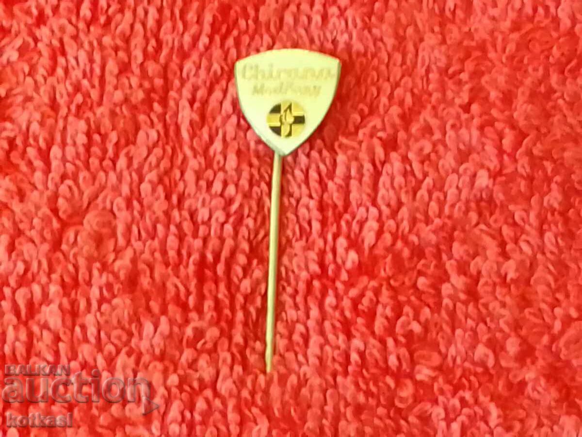 Auction Old Chirana Modrany Solid Bronze Pin Badge Auction Old Chirana Modrany Solid Bronze Pin Badge