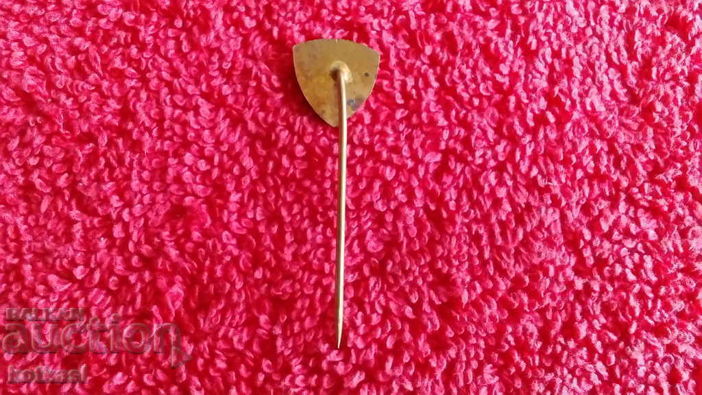 Old Chirana Modrany Solid Bronze Pin Badge - 5 Old Chirana Modrany Solid Bronze Pin Badge - 5