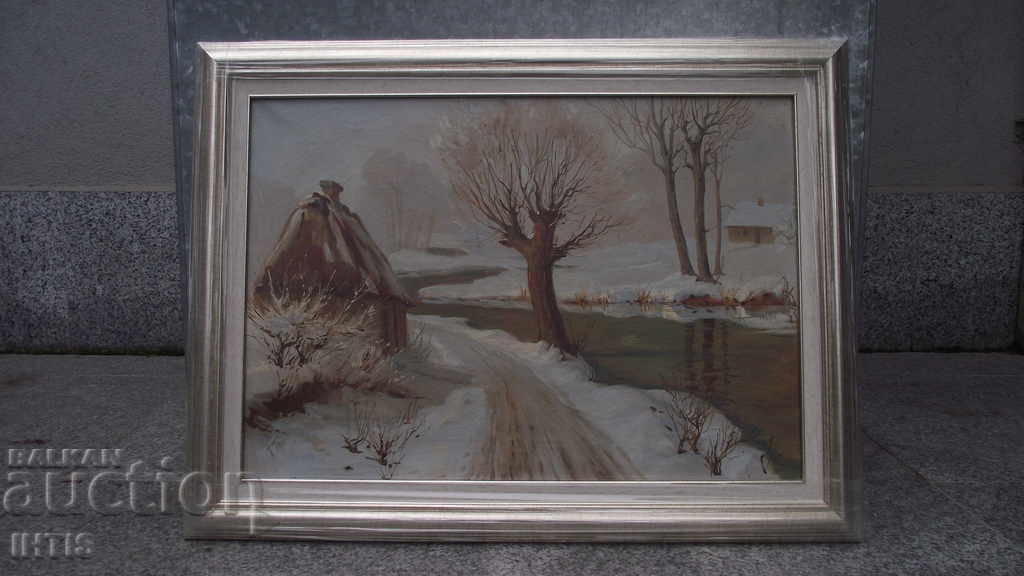 OLD painting landscape - Winter - Oil - with price 300.00 BGN | € 153.39 OLD painting landscape - Winter - Oil - with price 300.00 BGN | € 153.39