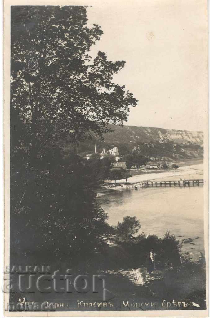 Old postcard - Varna, Beautiful seashore