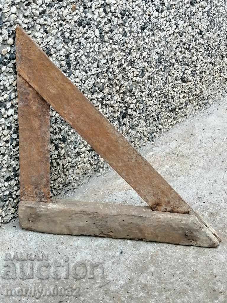 Carpenter angle triangle tool wrought iron