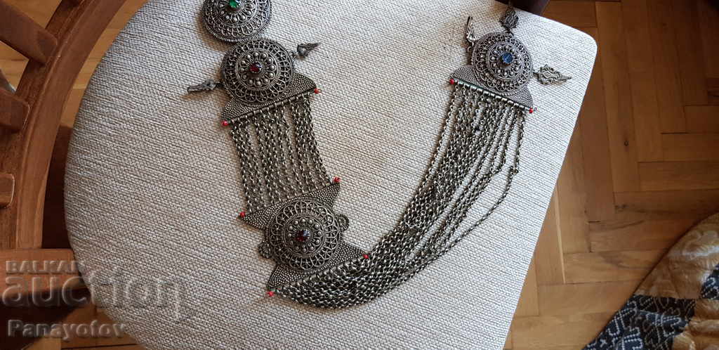 KUSTEK MACEDONIA FILIGREE SILVER CHAIN GEMSTONES