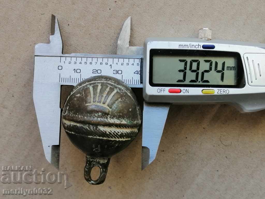 Auction Bronze "nut" type horse cart bell - 19th century Auction Bronze "nut" type horse cart bell - 19th century