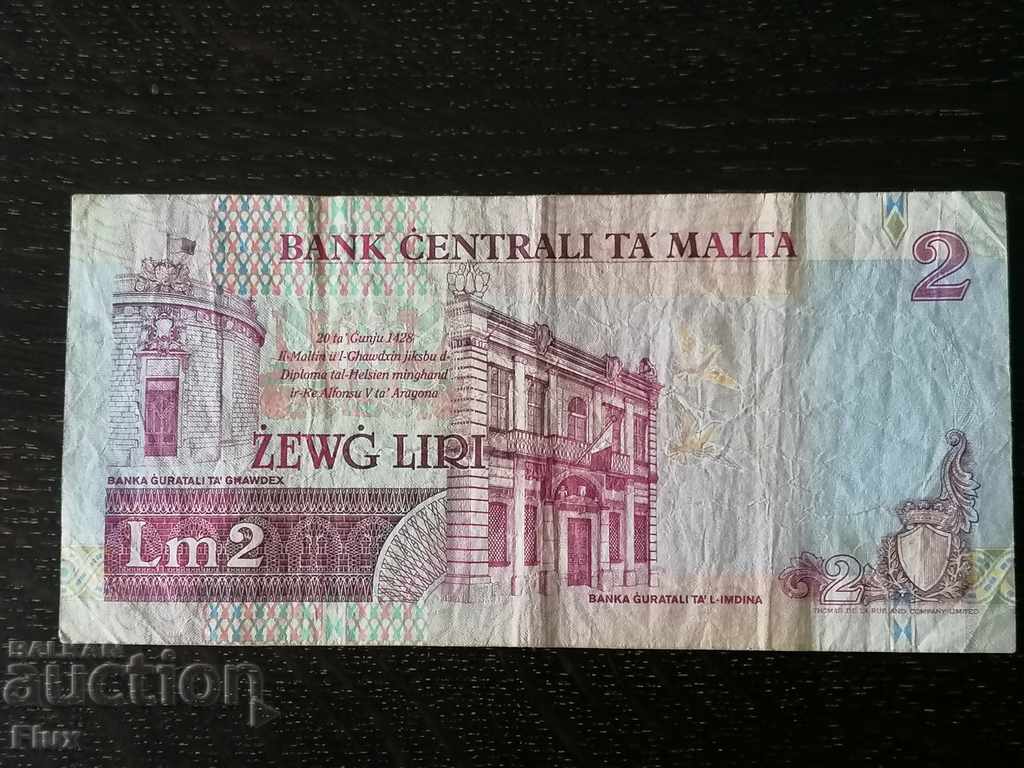 Banknote - Malta - £ 2 | 1967 with price 30.00 BGN | € 15.34 Banknote - Malta - £ 2 | 1967 with price 30.00 BGN | € 15.34