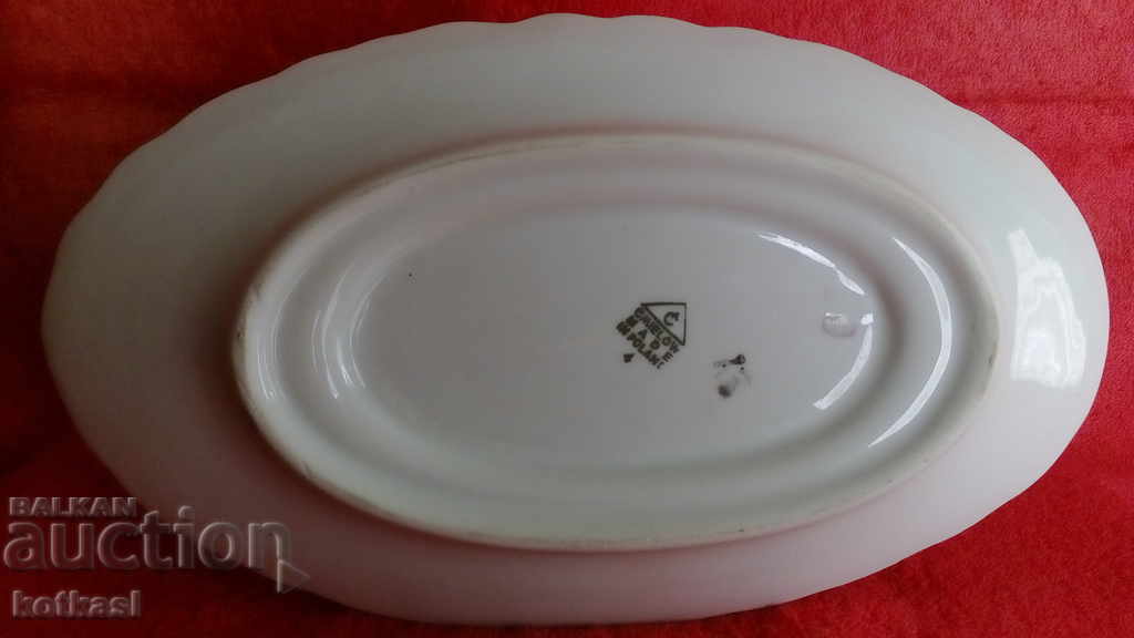 Old porcelain saucer marked 6 pcs drawings gold edging - 7 Old porcelain saucer marked 6 pcs drawings gold edging - 7