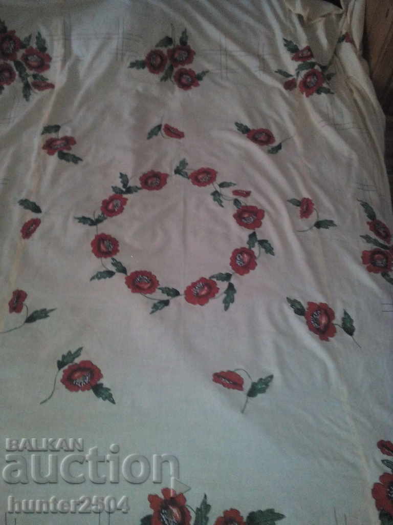 Τραπεζομάντιλο, κρεβάτι, χρώμα κρέμας με μέγεθος 217x225 εκ., Νέο