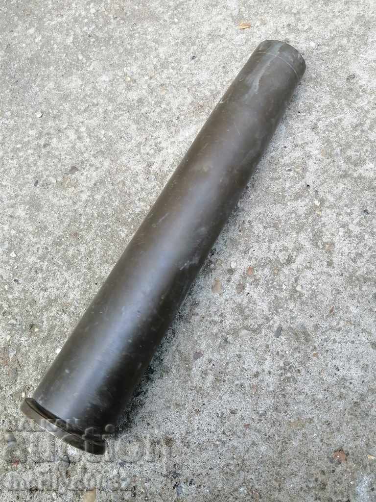 An old projectile shell fired at a Normandy assault force