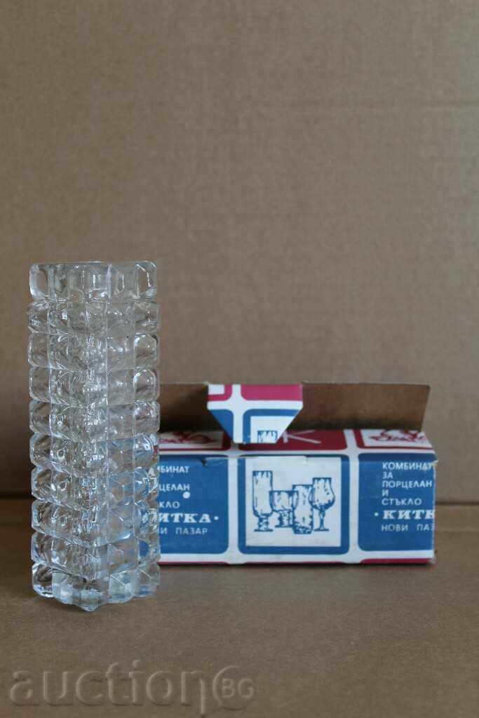 . UNUSED STAINLESS STEEL GLASS VACUUM BOX