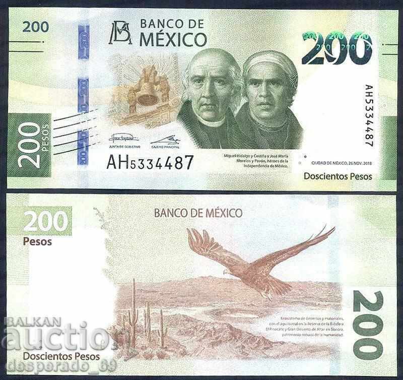 (¯`'•.¸ MEXICO 200 pesos 2018 UNC ¸.•'´¯)