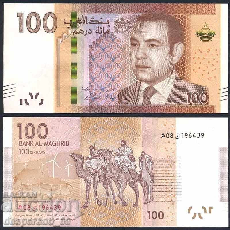 (¯`'•.¸ MAROC 100 dirham 2012 UNC ¸.•'´¯)
