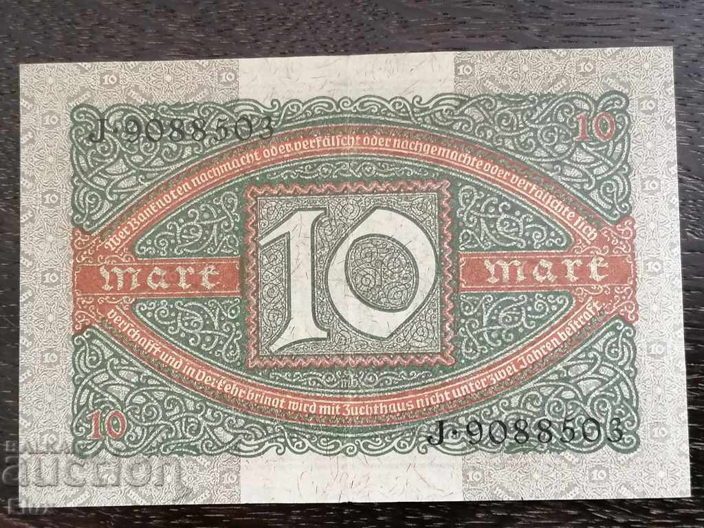 Reich Banknote - Γερμανία - 10 μάρκες UNC 1920 με τιμή 13.00 BGN | € 6.65 Reich Banknote - Γερμανία - 10 μάρκες UNC 1920 με τιμή 13.00 BGN | € 6.65