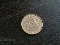 Монета - Финландия - 20 пения | 1963г.