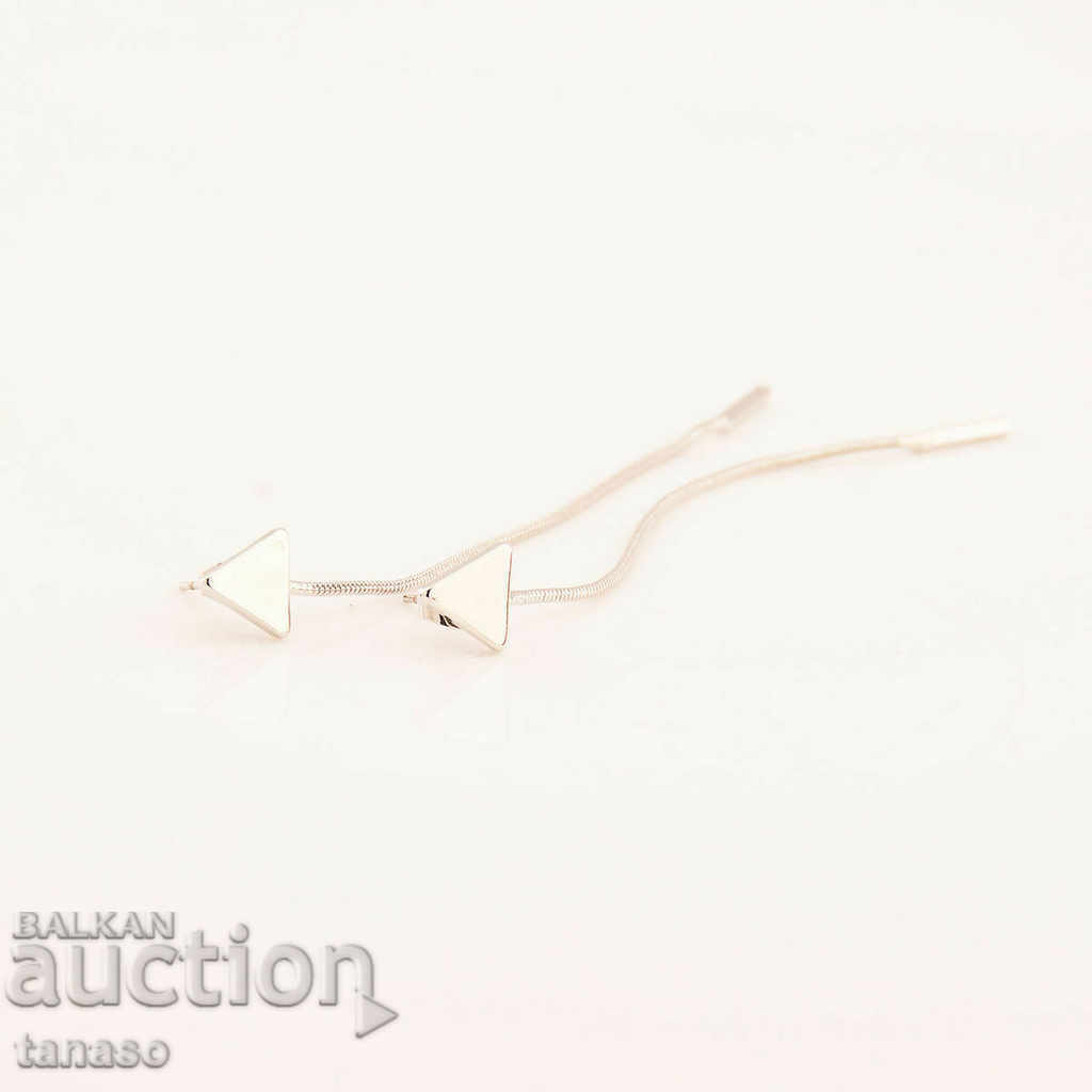 Earrings, long, chain, triangle with price 15.00 BGN | € 7.67 Earrings, long, chain, triangle with price 15.00 BGN | € 7.67