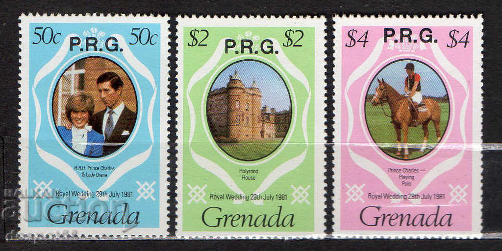 1981. Grenada. Nunta Regală - Prințul Charles și Lady Diana.