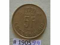 5 Franci 1989 Luxemburg
