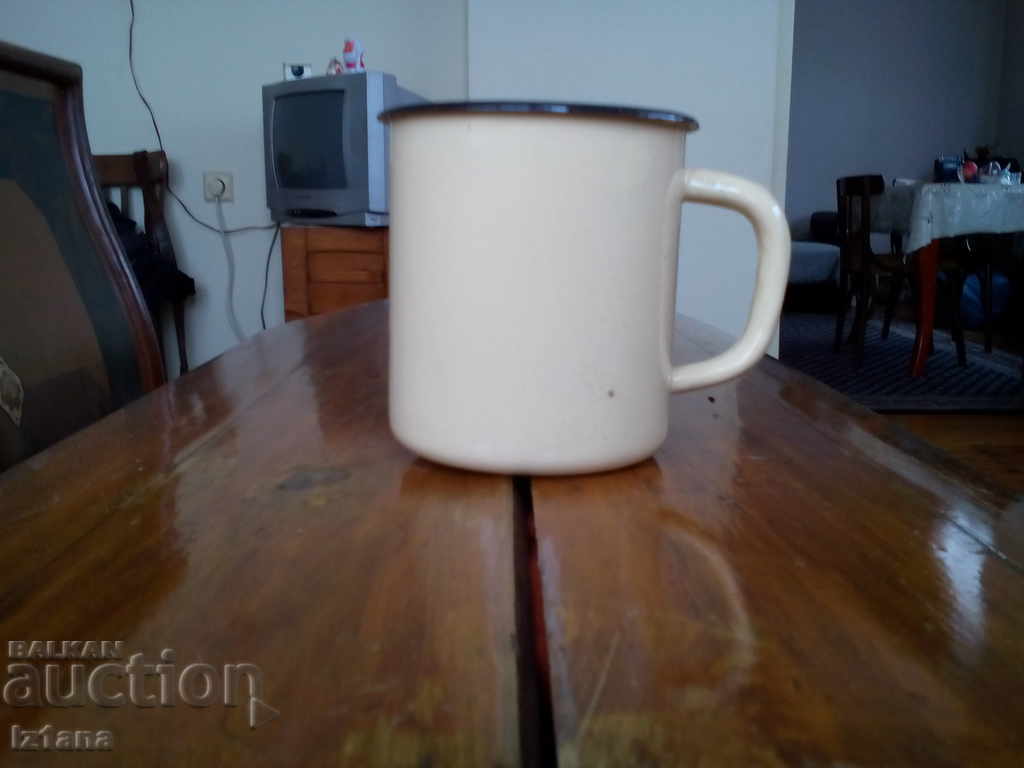 Auction  Old enamelled cup, cup