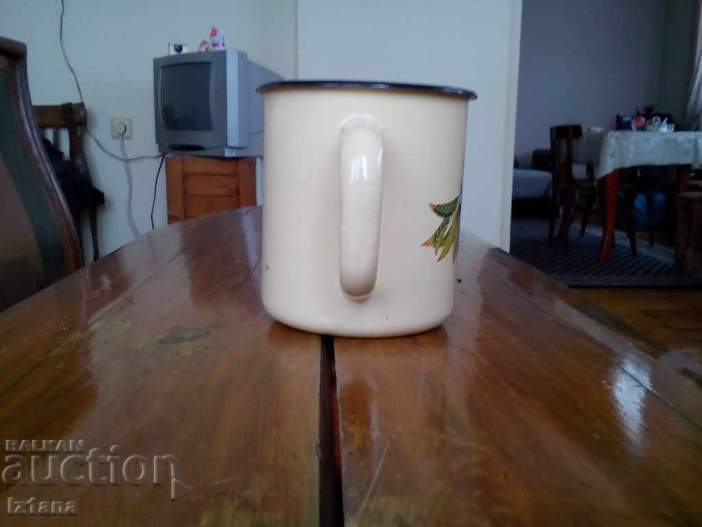 Delivery of Old enamelled cup, cup