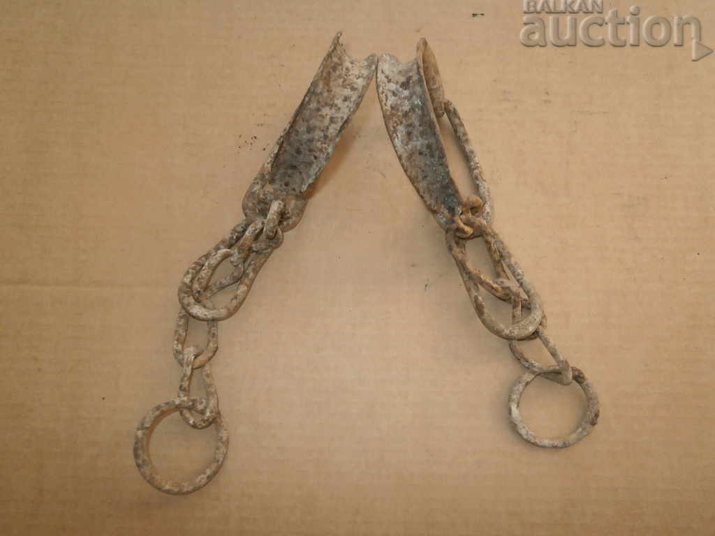 Hand forged beads, prana, chain, wrought iron - 5 Hand forged beads, prana, chain, wrought iron - 5