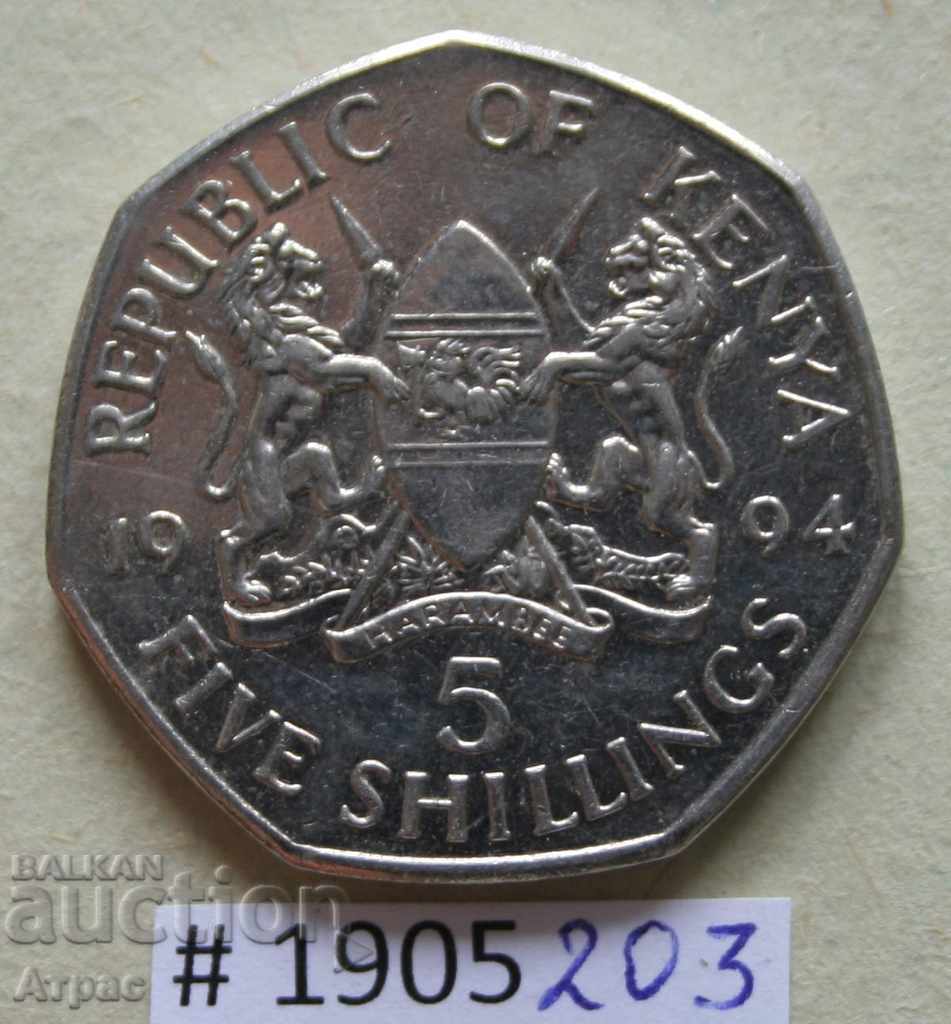 5 Shillings 1994 Kenya