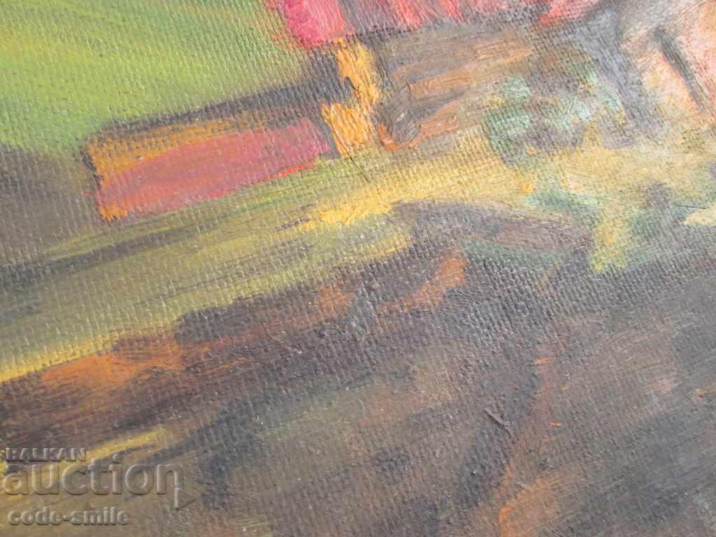 Auction  Old picture drawing landscape oil used phaser