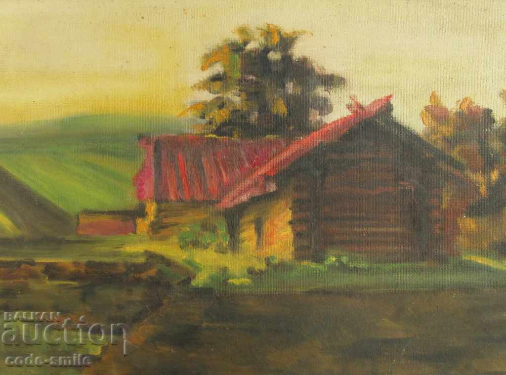 Delivery of Old picture drawing landscape oil used phaser