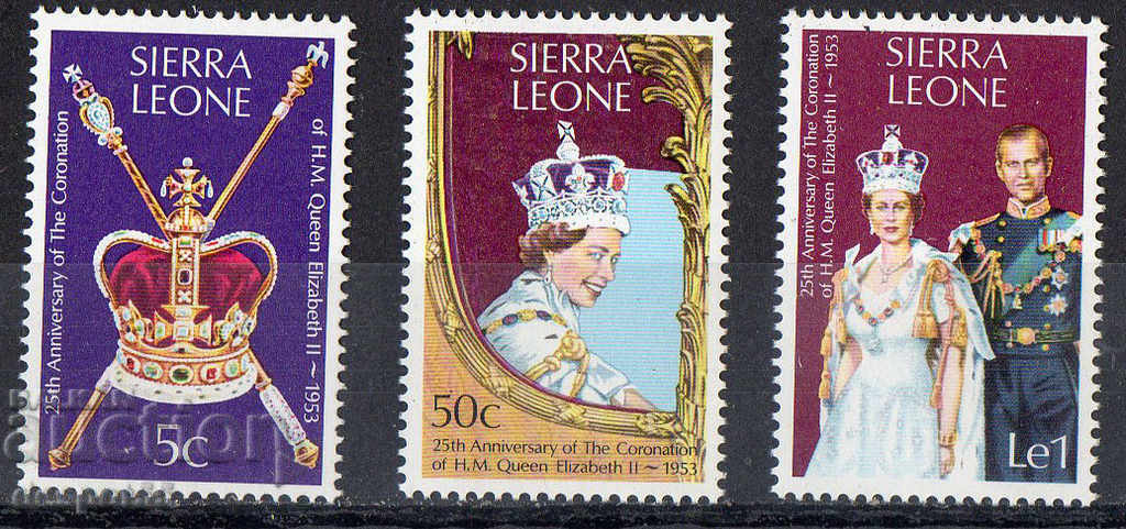 1978. Сиера Леоне. Коронацията на кралица Елизабет II.