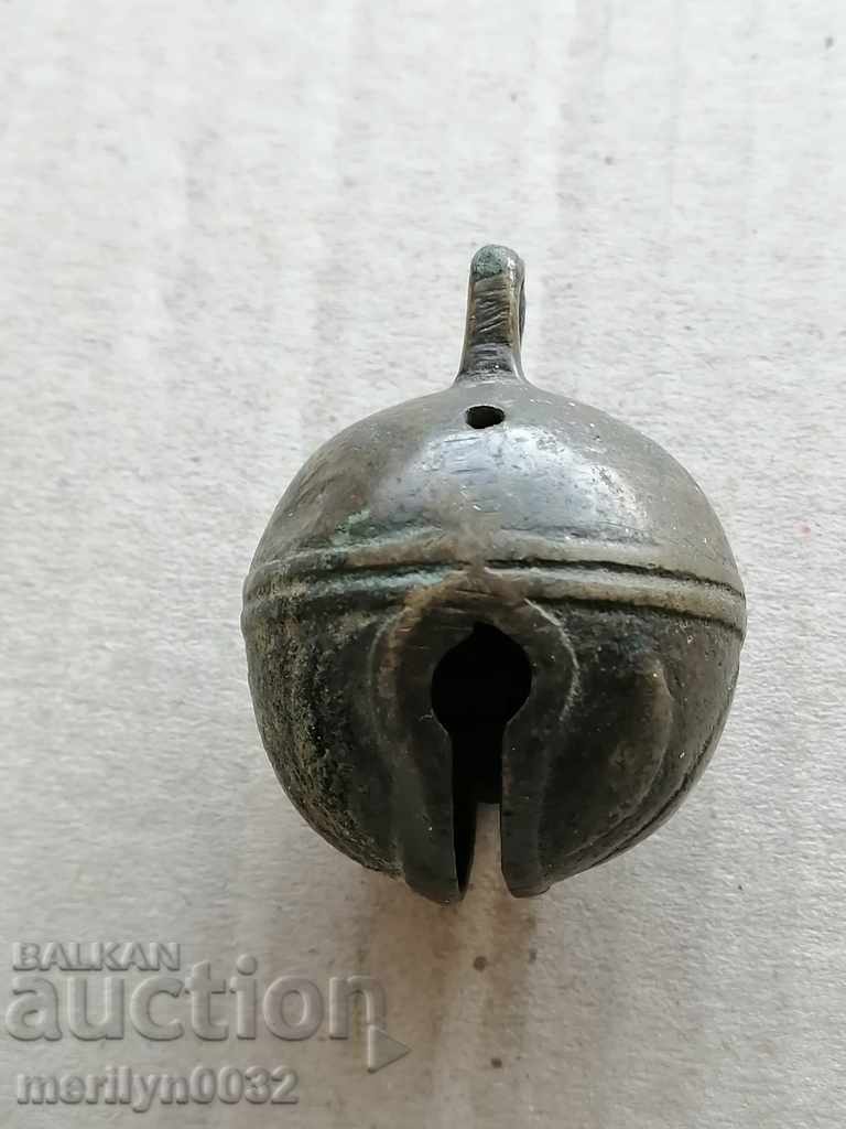 Bronze nut-type horse cart bell - 19th century